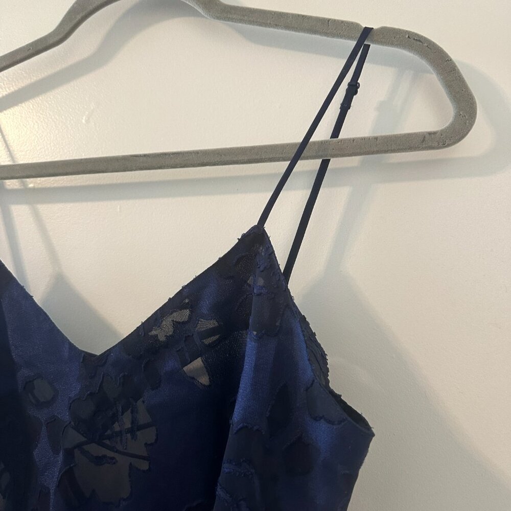 Vintage 90s Victoria's Secret Gold Label Blue Floral Slip Dress Women's Sz Small - Picture 5 of 16